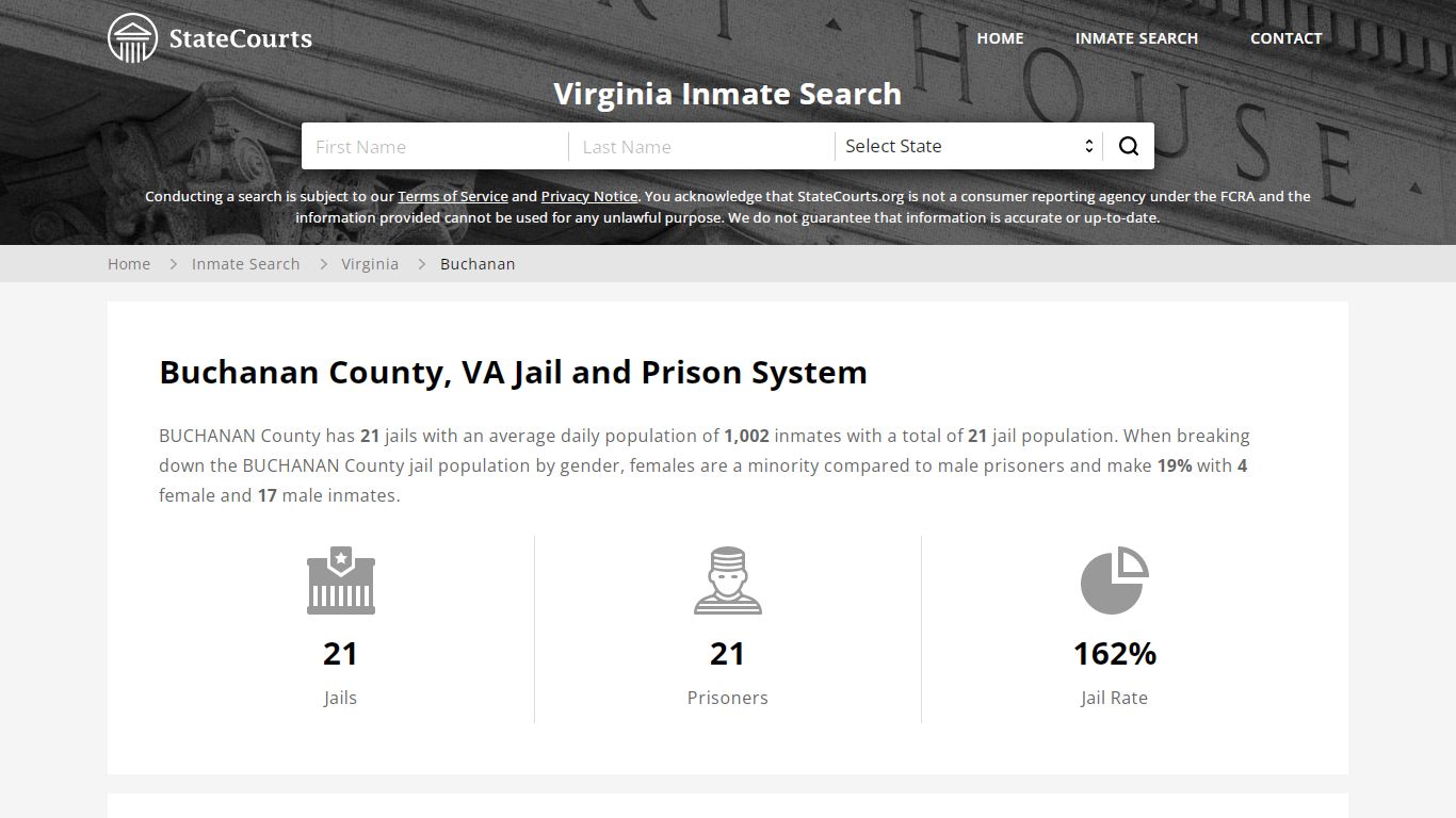 Buchanan County, VA Inmate Search - StateCourts